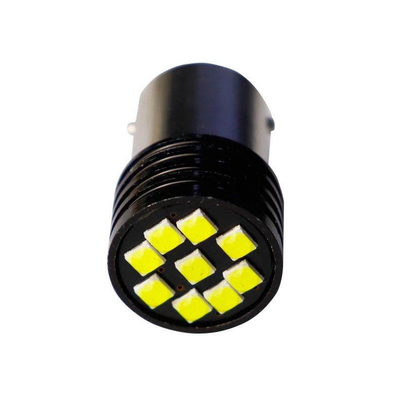 Auto decodificación luz de marcha atrás luz de dirección de freno bombilla de cola S25 1156 1157 3030 9LED luz de esquina