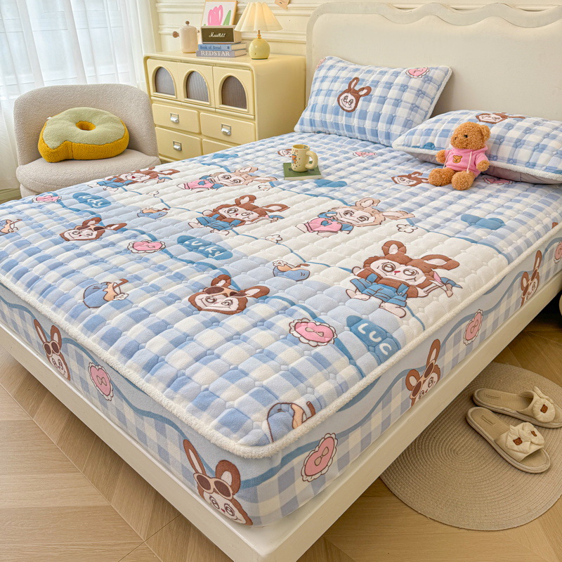 Clase A nuevo tipo de cama de algodón de leche caliente, cama de invierno más gruesa, colchón de cama de algodón caliente, cojín de algodón más cama de algodón