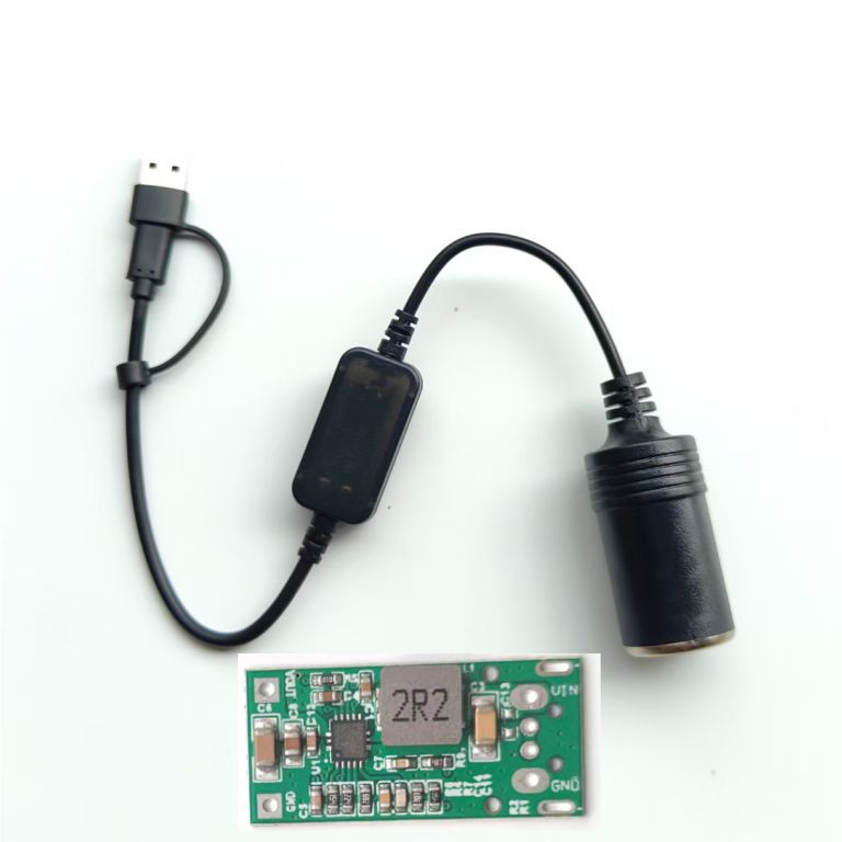 Usbatype-C Port to Car Cigarette Lighter Female Port 5V Boost 12V1A1.5A Car Fan Recorder 18W