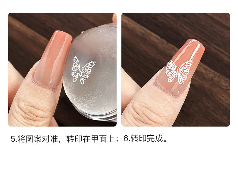 Nail Art Bow Print Steel Plate with Backing, Ribbon, Heart Stripe Mix and Match Transfer Plate, Press-On Nail Tools Wholesale
