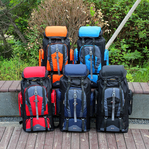 New Outdoor Hiking Backpack Men's Dual-Shoulder Bag 80L Large Capacity Travel Bag Waterproof Luggage Bag Camping Backpack