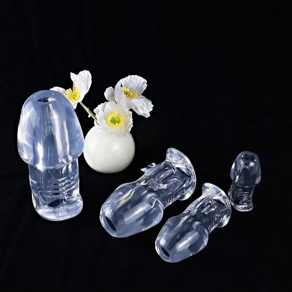 Transparent Hollow Anal Plug, TPE Peeking Dilator, XL Size, Unisex Adult Toy — detail image 6