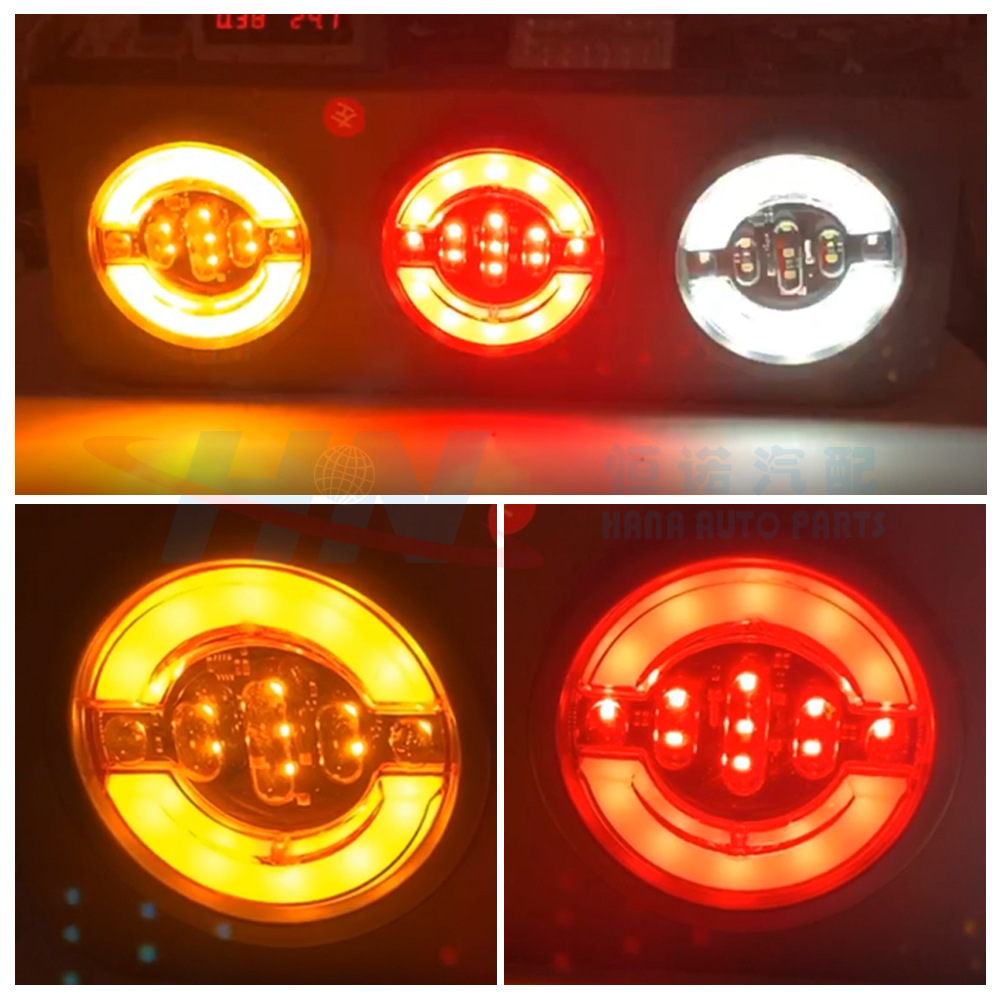 Triple Placa de hierro luz trasera triple Centro de Luz Placa de hierro luz trasera 24V luz trasera 24V LED Luz trasera LED luz lateral