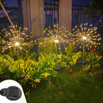Фейерверк свет рождество на открытом воздухе led фестиваль газон вставленный рождество свет LED солнечной энергии вставленный фейерверк свет
