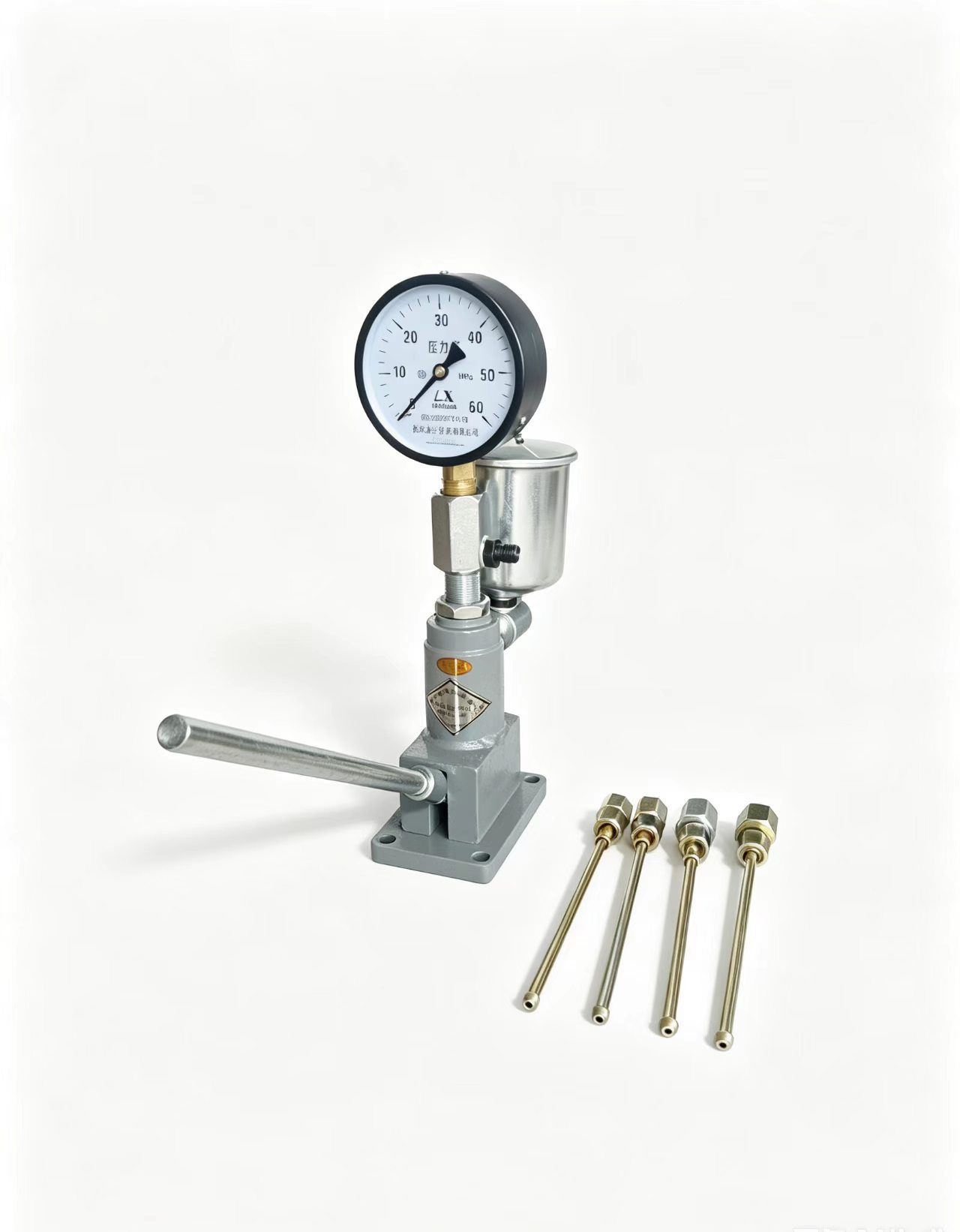 Injector hand pressure tester, automobile and tractor diesel engine injector calibrator, experimental atomization bench tester