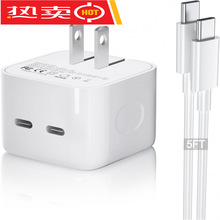 ��늲��^Dual USB-C Charger 35W Compact Power Adapter GaN���