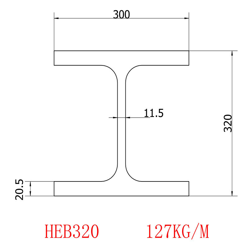 欧标H型钢HEB320规格320*300*11.5*20.5莱钢生产批发价格