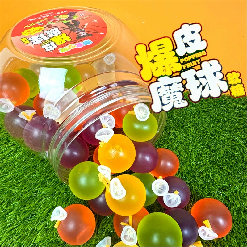 Little Nezha Exploding Skin Magic Ball Мягкие конфеты Желе Клубника Виноград Фруктовый вкус Детские закуски интернет-знаменитостей Оптовая продажа игрушечных конфет