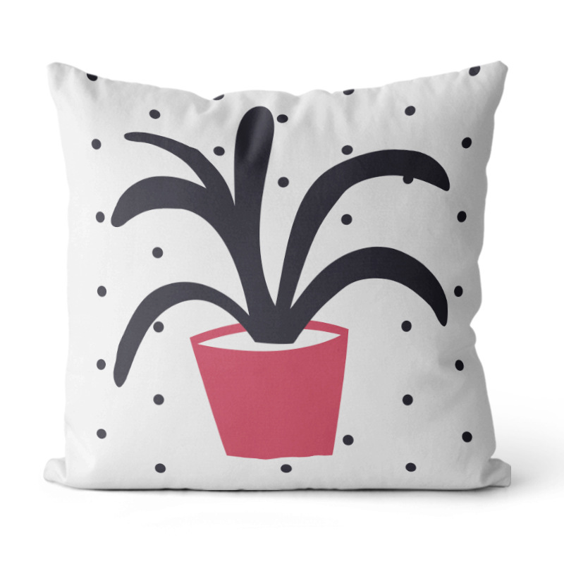 Almohada de estilo Ins simple Almohada de cabecera de viento europea y americana Impresión de sofá Funda de almohada geométrica Cojín de oficina Almohada de cintura