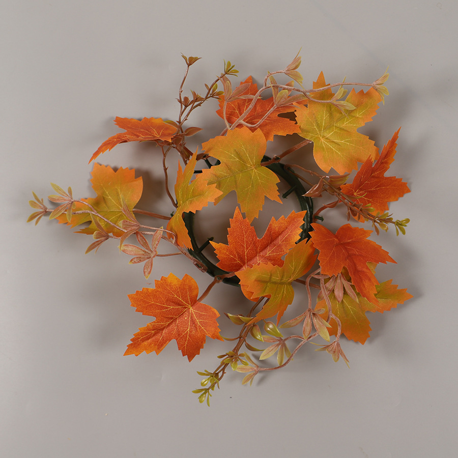 2색 단풍잎 수초 촛대