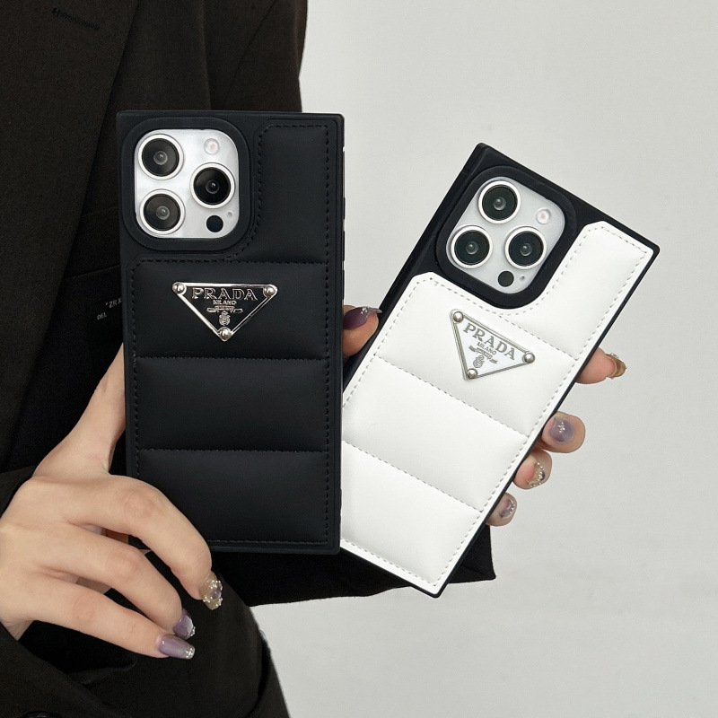 Suitable for Iphone15Promax Mobile Phone Case Square Cotton-Filled down Jacket Apple 16 Anti-Fall Protective Cover 14Pro