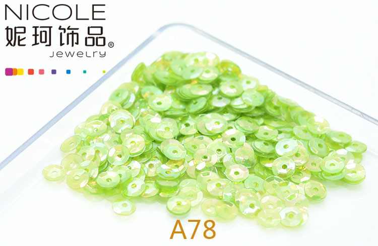 Austria importó lentejuelas 4mm cóncavo bordado francés Glitter Ropa Accesorios 10g Pack