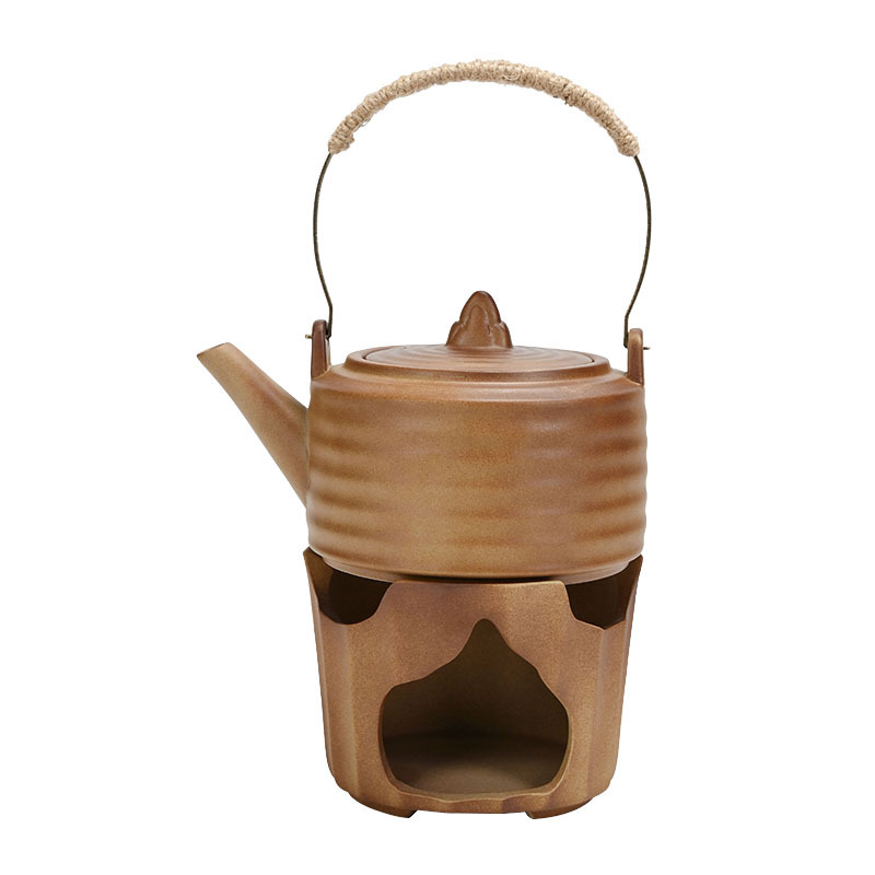 Stove teapot stoneware teapot bright fire candle Beam Pot Simple warm tea suit outdoor teapot