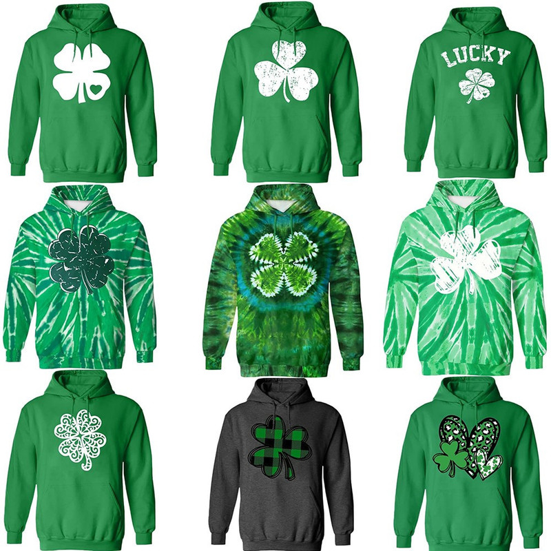 Cross-Border New St. Patrick's Day 3D Digital Printed Sweatshirt Hoodie Irish Holiday Cos Hoodie