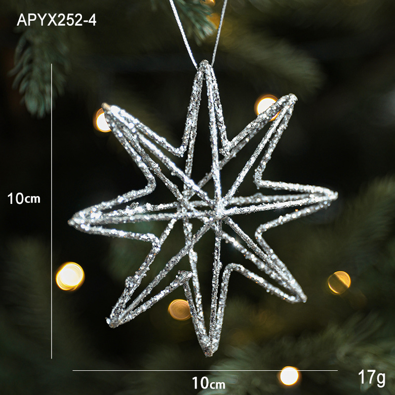 Pequeña estrella plateada de ocho puntas