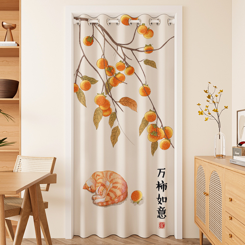 Door Curtain Without Punching Air Conditioner Anti-Air-Conditioning Kitchen Partition Curtain Bathroom Toilet Bedroom Room Door Curtain