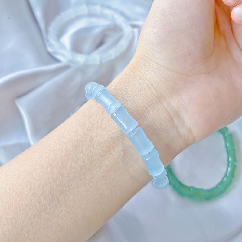 1 Piece Sweet Solid Color Glass Glass Women's Bracelets display picture 2