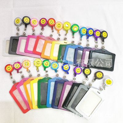 伸缩扣配套证件套厂牌医生胸牌夹子伸缩扣护士胸卡工作牌易拉扣|ru