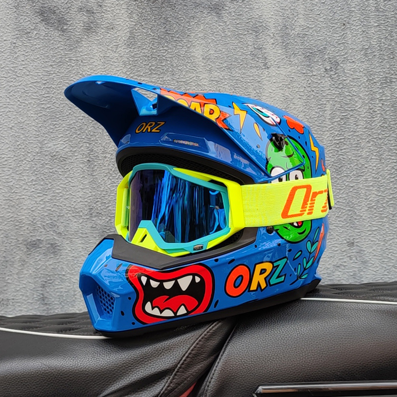 Мотошлем ORZ матовый черный, 2XL