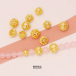 18K����ɫ�Ƕ�ʯ��������ֹ�diy�A��ɢ��diy�ֹ��������