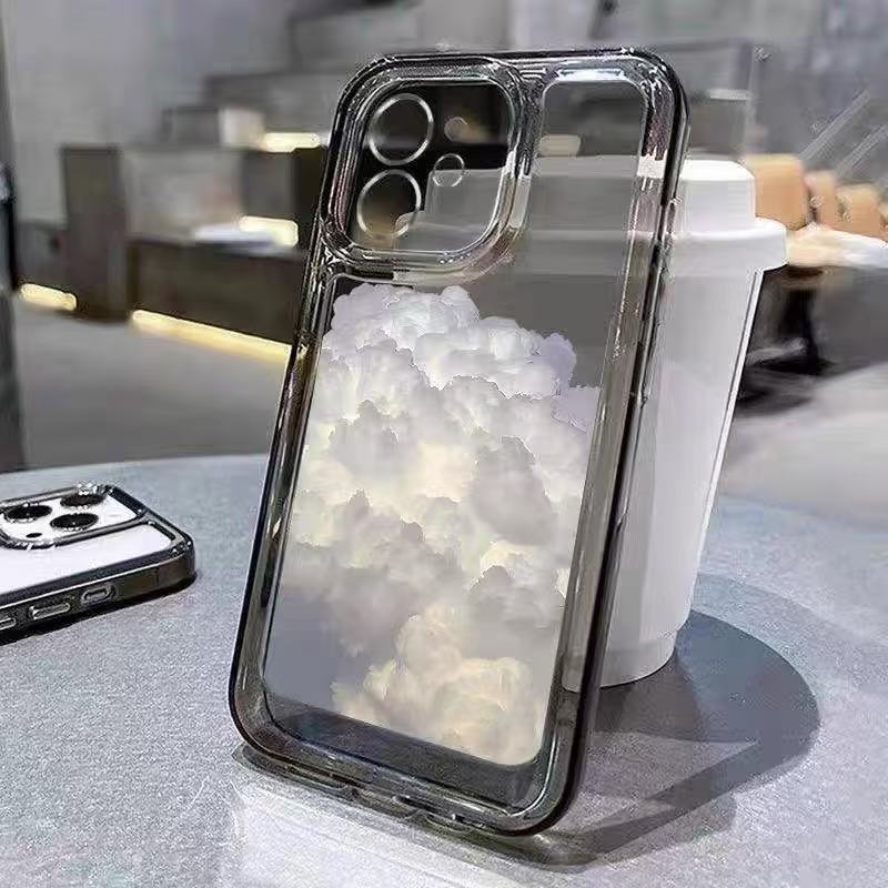 Simple Baiyun para iphone16promax funda para teléfono móvil transparente Apple 15 anti-caída 14pro Japón y Corea 13/12