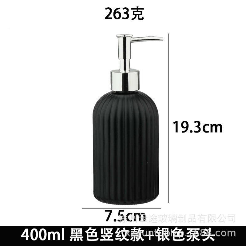 Dispensador de Jabón Líquido de Vidrio a Presión para Baño image 41