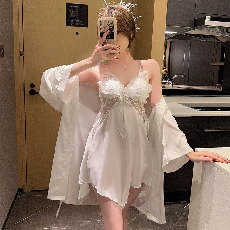 Комплект, sexy пижама, кружевная поддержка бюстгальтера, эффект утяжки