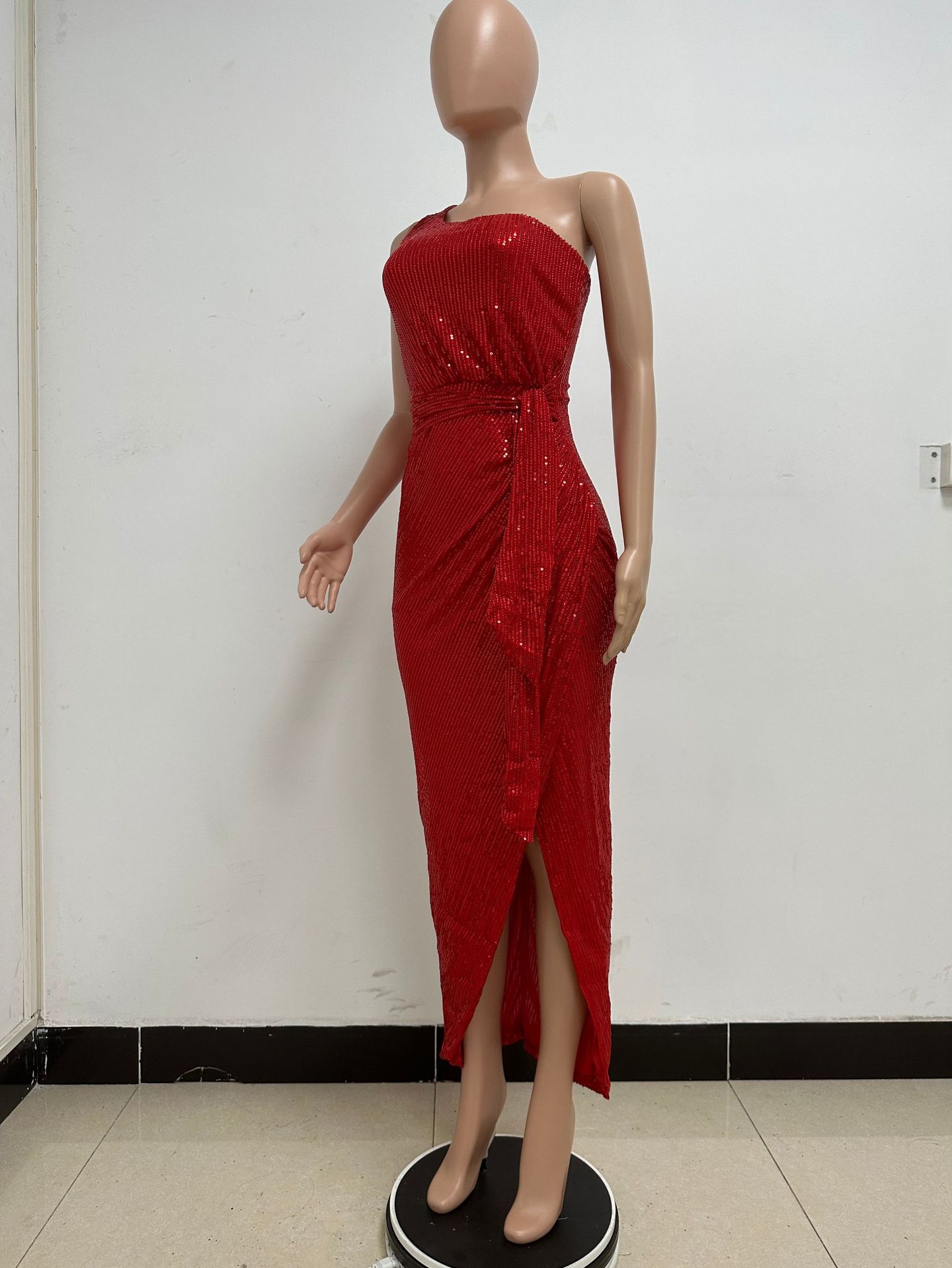 357g Weight Maxi Long Dress Dress Length Type Sleeveless Sleeve Length Sheath Dress Dresses Type Spandex, Polyester Fabric Type High Waist Waist Line Holiday, Daily Occasion Oblique collar Neckline Slim Fit Type Solid Color Pattern Summer Season Women's Gender Elegant, Sexy Style Wholesale Women's Elegant Sexy Solid Color Holiday Daily Oblique Collar Sleeveless Sheath Dress 132