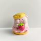 Cute 6 Cherry Blossom Pig Animal Ornaments Car Desktop Accessories Gashapon Machine Pig Doll Trendy Ornaments
