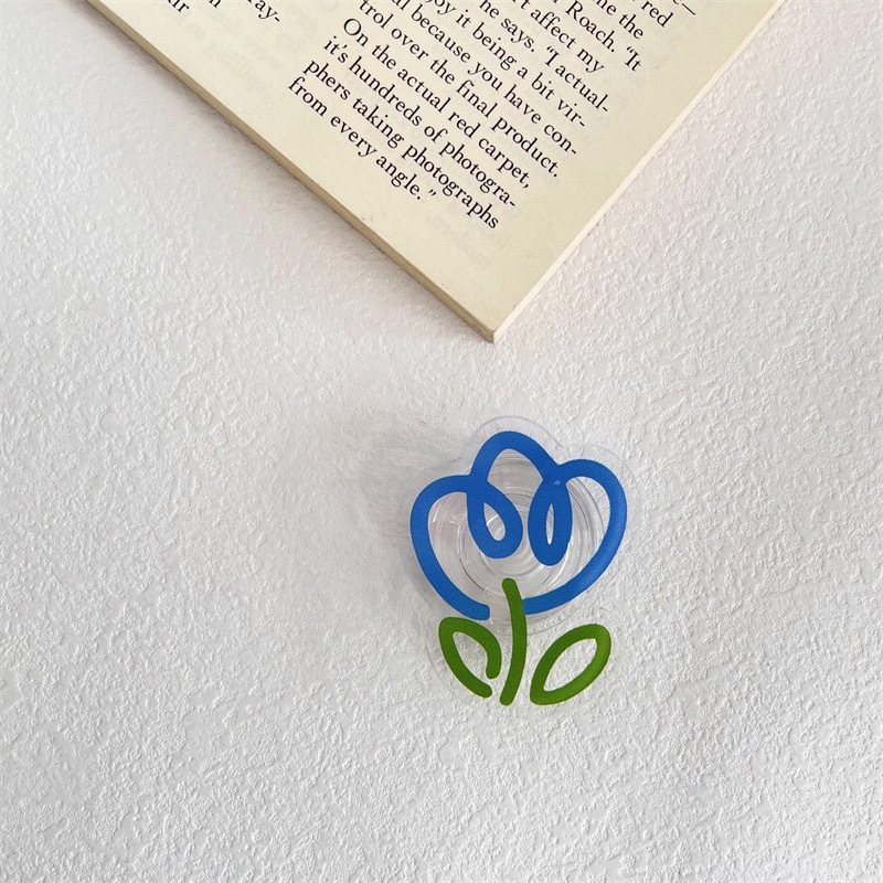 블루 튤립 투명 브래킷