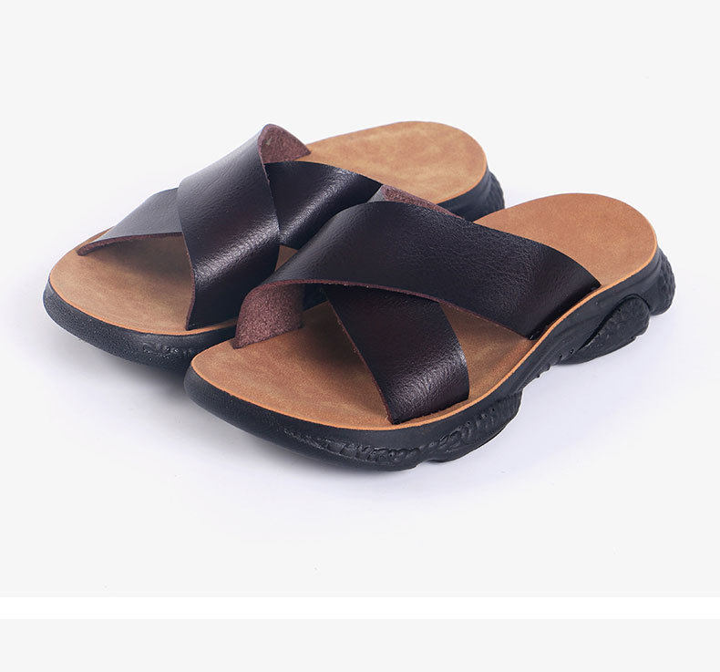 Dép trẻ em đế mềm chống trượt, dép đi biển thoáng khí cho bé trai — Màu kaki, Nâu đậm, Toàn bộ màu đen, Đỏ nâu chi tiết 13