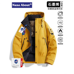 NASA グラフェン綿ジャケットメンズジャケット冬の新しい厚く暖かいルーズカジュアル綿ジャケットアウトドアジャケット