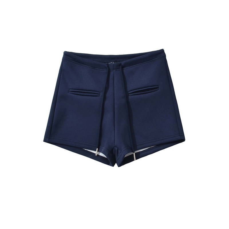 Hot Girls Summer Low Waist Drawstring Sports Fitness Running Double Eyelid Shorts Hip Hot Pants Show Leg Length