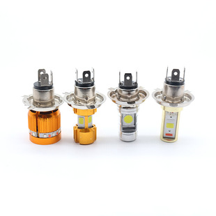 Factory Direct Sales Motorcycle Electric Vehicle Led High and Low Beam Built-In High-Brightness Headlight Double Claw Three Claw Modified Light Bulb