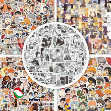 460张日漫排球少年涂鸦模切贴纸DIY创意手机壳水杯电脑冰箱封口贴