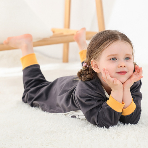 MICHLEY Cross-border New Sleeping Bag Spring and Autumn Children's Leg Sleeping Bag Baby Bodysuit Children's Pajamas