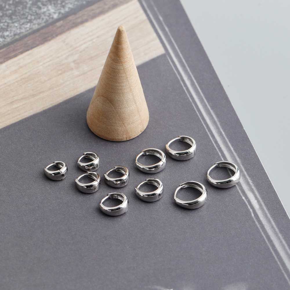 Fashion Geometric Sterling Silver Metal Earrings 1 Pair