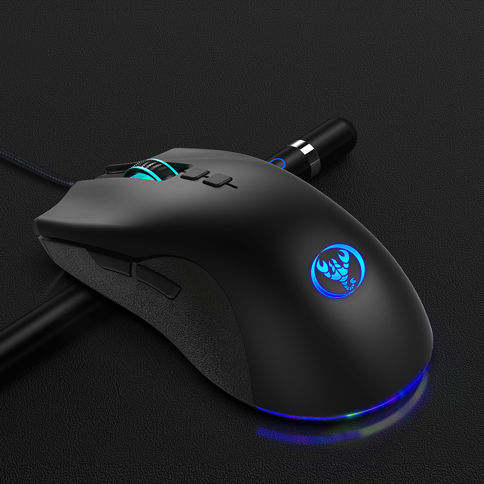 New 61keys luminous set, wired mouse, office gaming keyboard_voghion.com