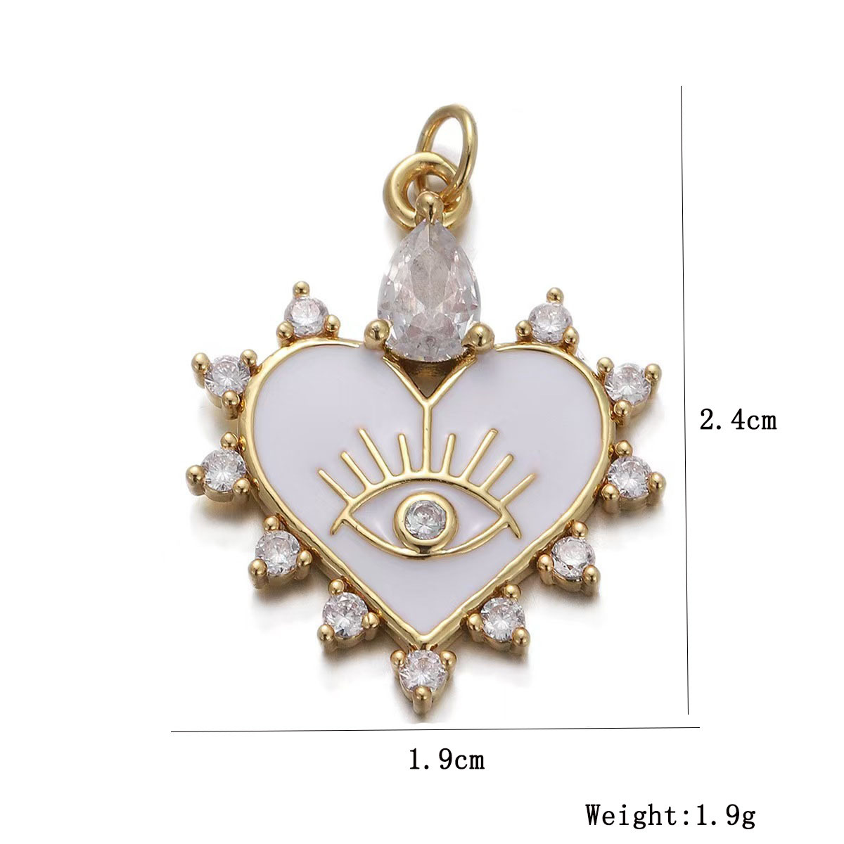 3g Weight Pendant Jewelry Making Type 16*13.5mm, 21*22mm Jewelry Making Size DIY Jewelry Accessories Classification 1 Piece Quantity Copper Material Letter, Devil's Eye, Heart Shape Pattern All Seasons Season Plating Design Vintage Style Style 1 Piece 16*13.5mm 21*22mm Copper Letter Devil's Eye Heart Shape Pendant 14