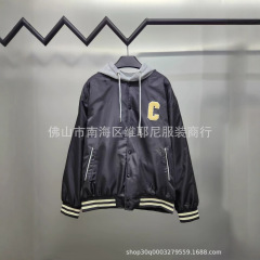 毒家 正确版 CE家秋冬夹棉连帽棒球服高街宽松运动学院男女夹克潮