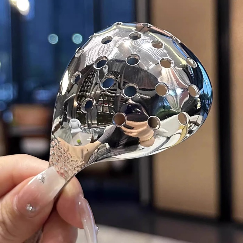 【新規の方0.01で2個プレゼント】ステンレススプーン スープドリップ ロングハンドルスプーン 家庭用槌目魚鱗ハンドルスプーン|undefined