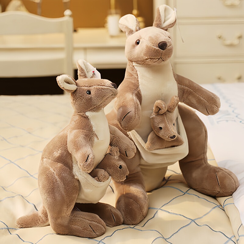New Kangaroo Plush Toy Australian Kangaroo Mother and Child Simulation Animal Doll Parent-Child Doll Birthday Gift New Kangaroo Plush Toy Australian Kangaroo Mother and Child Simulation Animal Doll Parent-Child Doll Birthday Gift
