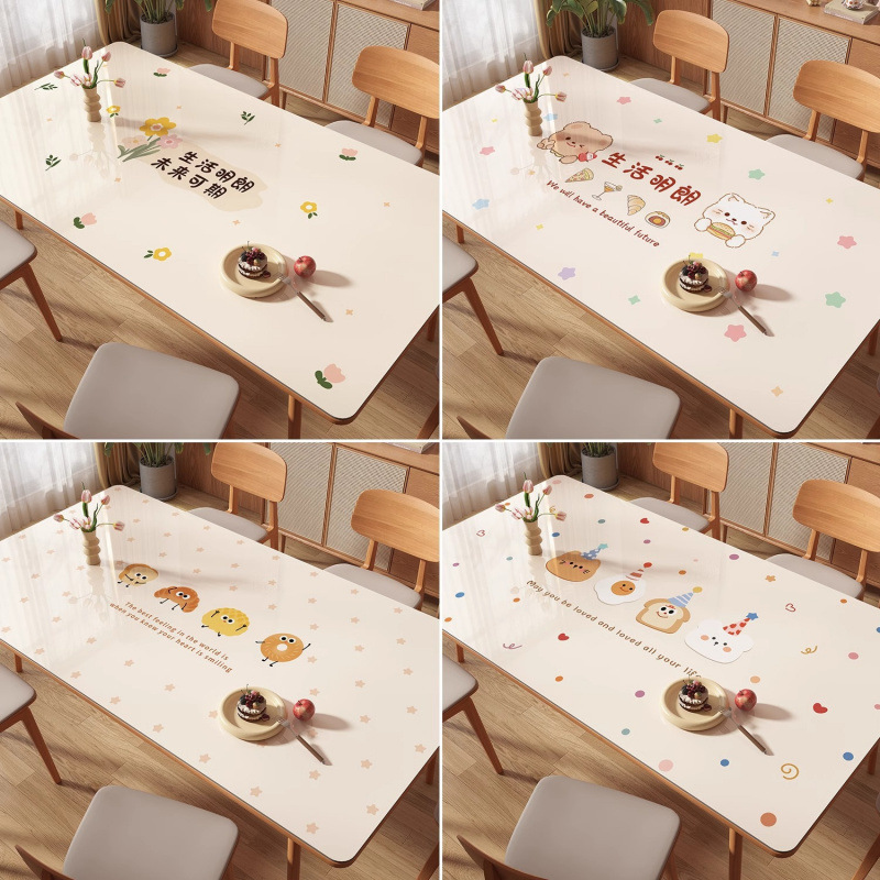 pc软餐桌垫台布油水免洗桌布轻奢感茶几垫子保护垫桌布