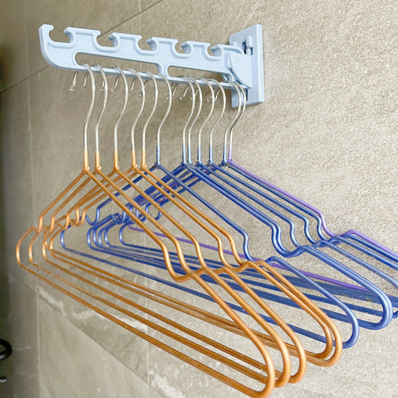 Bathroom Clothes Hanger, Punch-Free Clothes Hanger, Door Hook, Foldableable Sticky Hook, Glass Bathroom Tile Storage Clothes Drying Rack