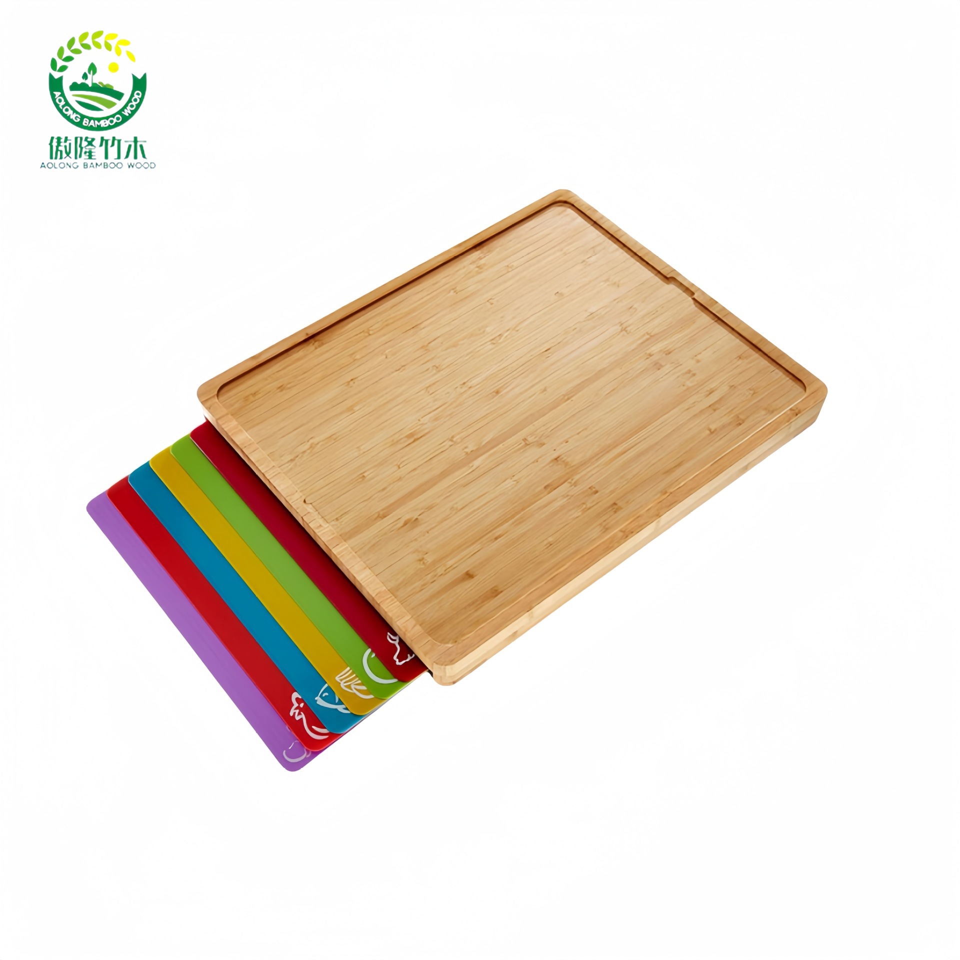 컬러 pp 분류 대나무 커팅 보드 42.5*35*2.5cm