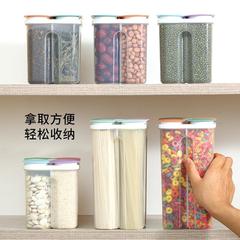 Airtight Plastic Household Kitchen Food-Grade Moisture-Proof Bean and Legume Storage Container with Divided Sections