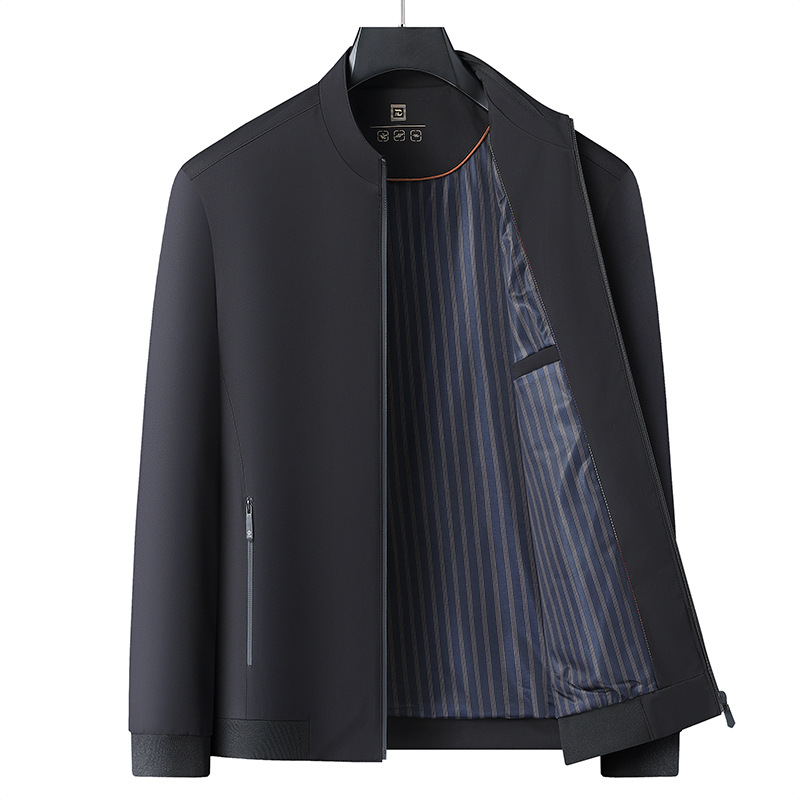 Primavera y otoño chaqueta de cuello de hombre de alta calidad de otoño nuevo estilo de negocios ocio de mediana edad papá vestido chaqueta ejecutiva para hombre image 7
