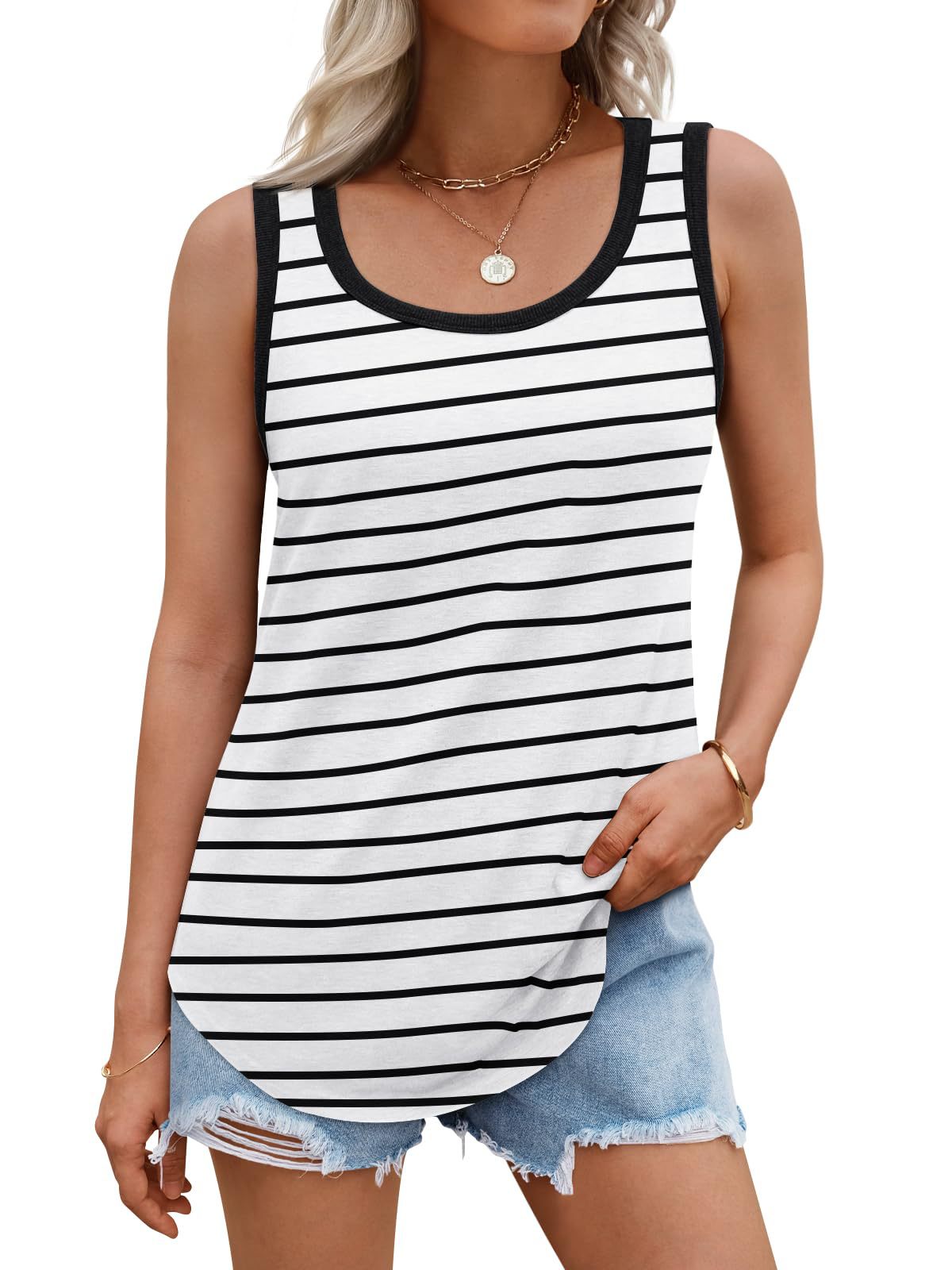 Women's Loose Casual Simple Vest Square Collar Fashion Niche Splicing Pullover Sleeveless Top Women's Milk Silk_ecoleips.com