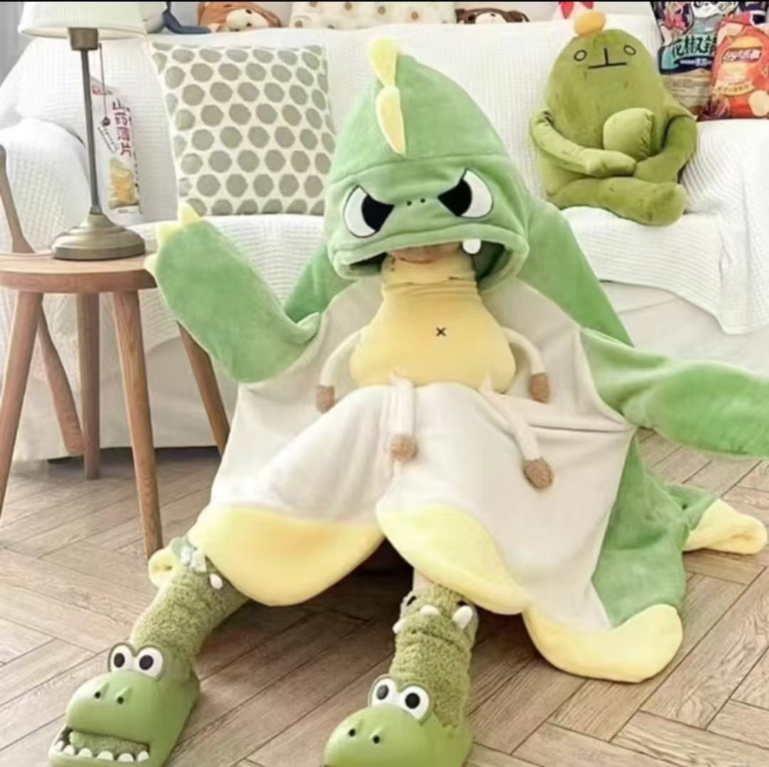 Siesta de vellón coral murciélago pequeño capa linda chal nuevo pijama femenino ins zorro pequeño aire acondicionado manta de piel