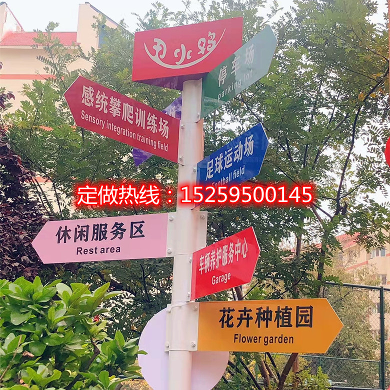 路标景区指示牌引导分流标识指路牌牌导向牌牌引路网红创意牌指引